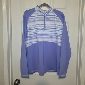 FootJoy Women's Purple Valspar Championship Watercolor Raglan Half-Zip Top Sz XL
